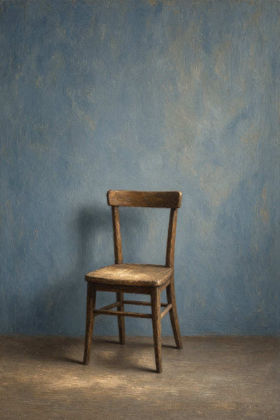 Blue Room, Empty Chair by Idris Lang